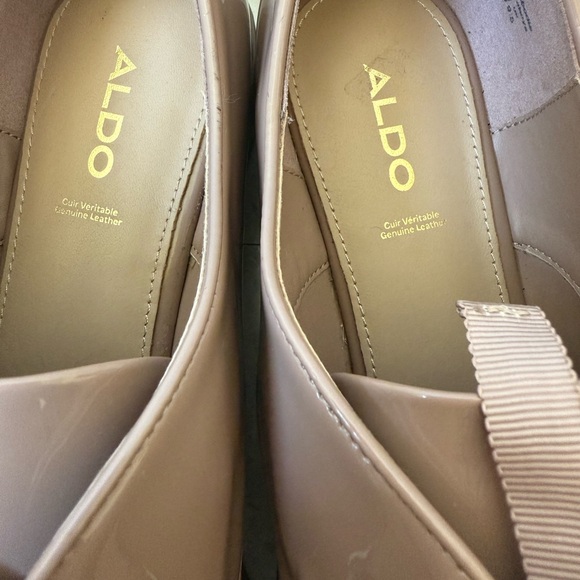 Aldo Women's dusty pink flat Patent Leather Loafers - Picture 10 of 11